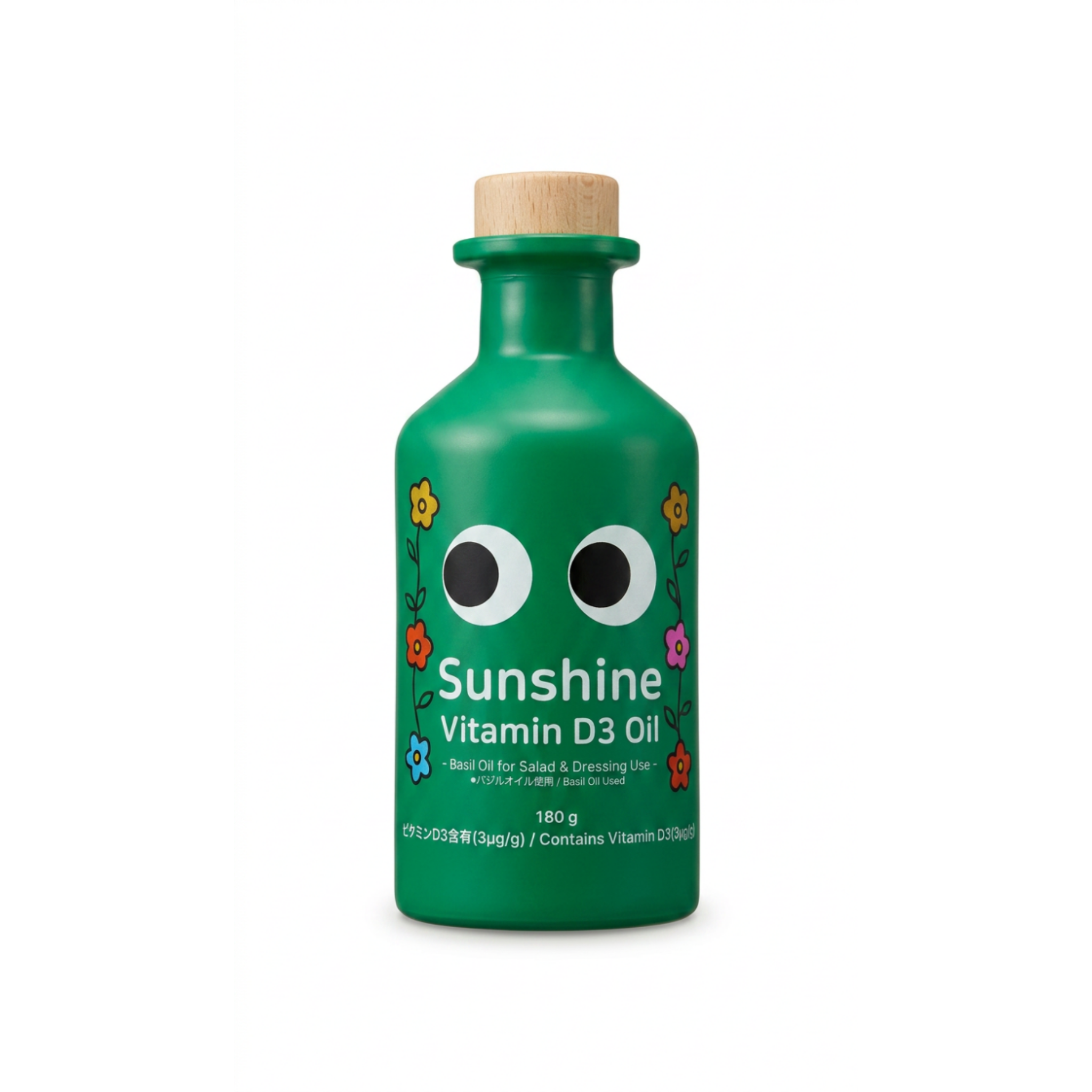 Sunshine Vitamin D3 Oil — Basil Oil for Salad & Dressing (180g)